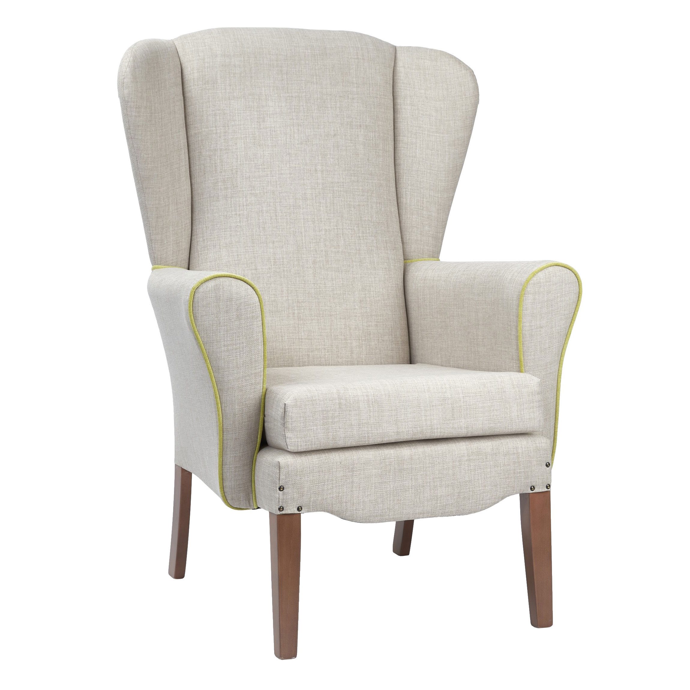 Bentley High Back Chair With Wings – Tapered Legs