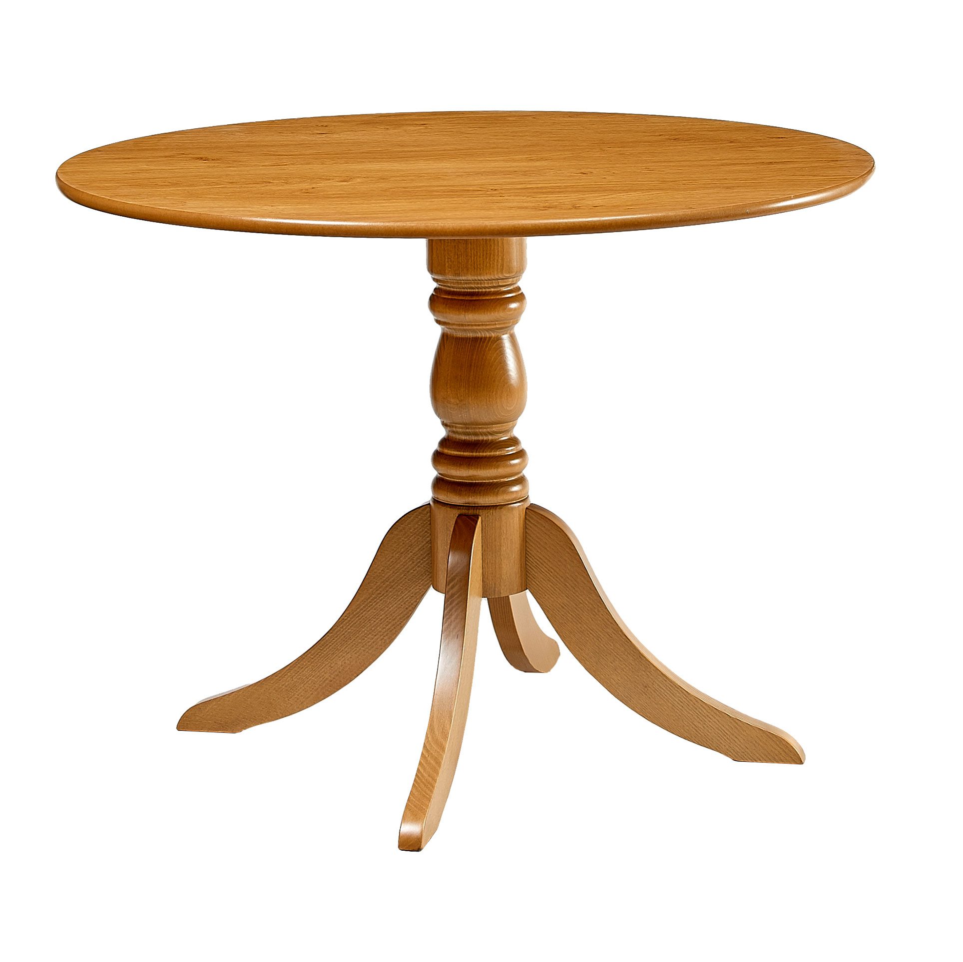 Livonia Circular 4 Seater Traditional Pedestal Table - oak