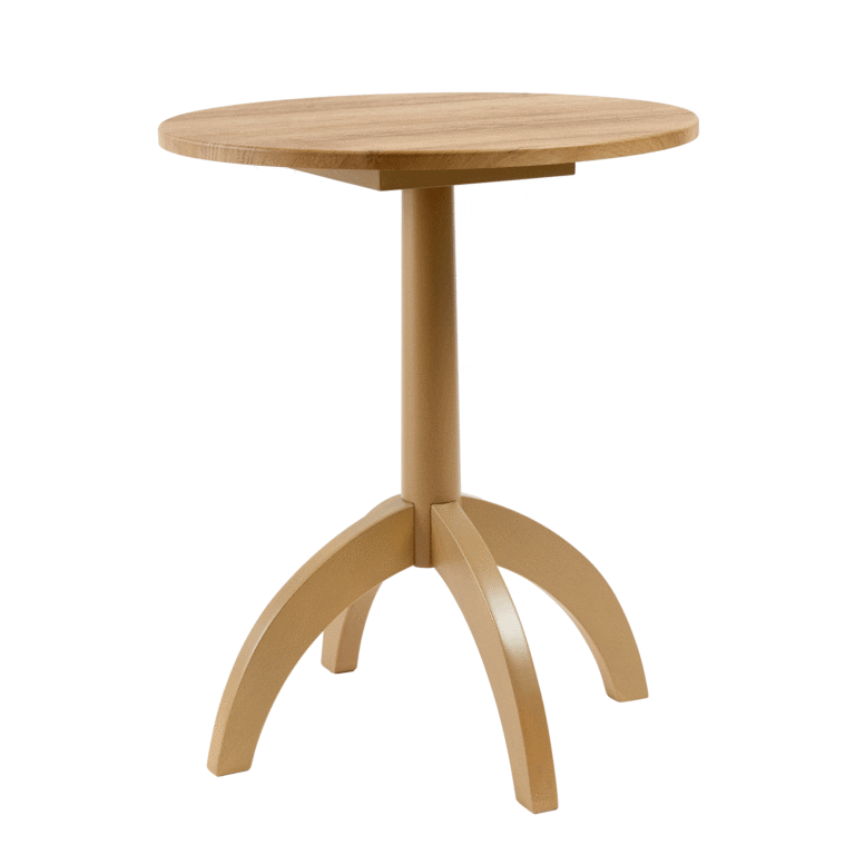 Livonia Small Contemporary Pedestal Table - nera oak