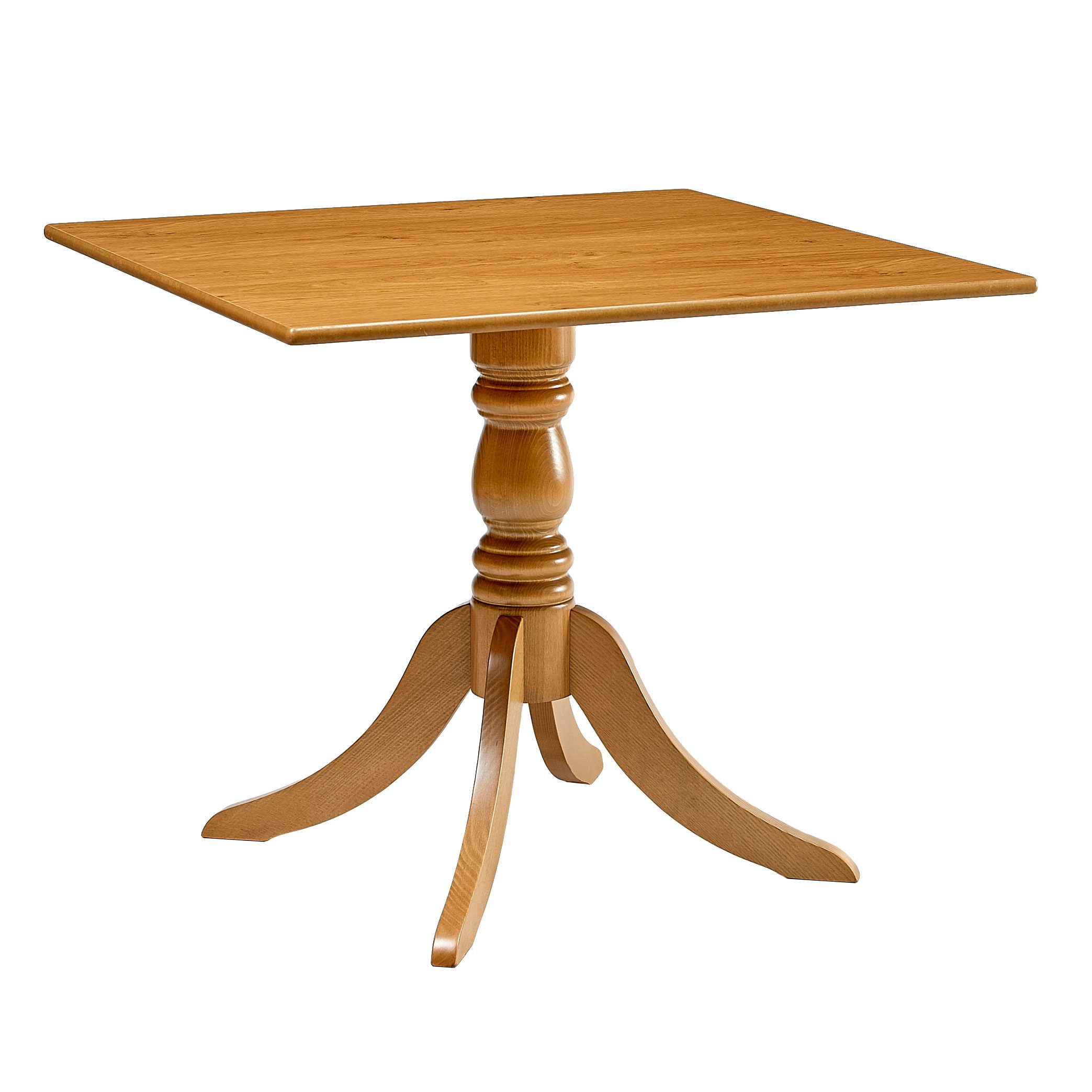 Livonia Square 4 Seater Traditional Pedestal Table - oak