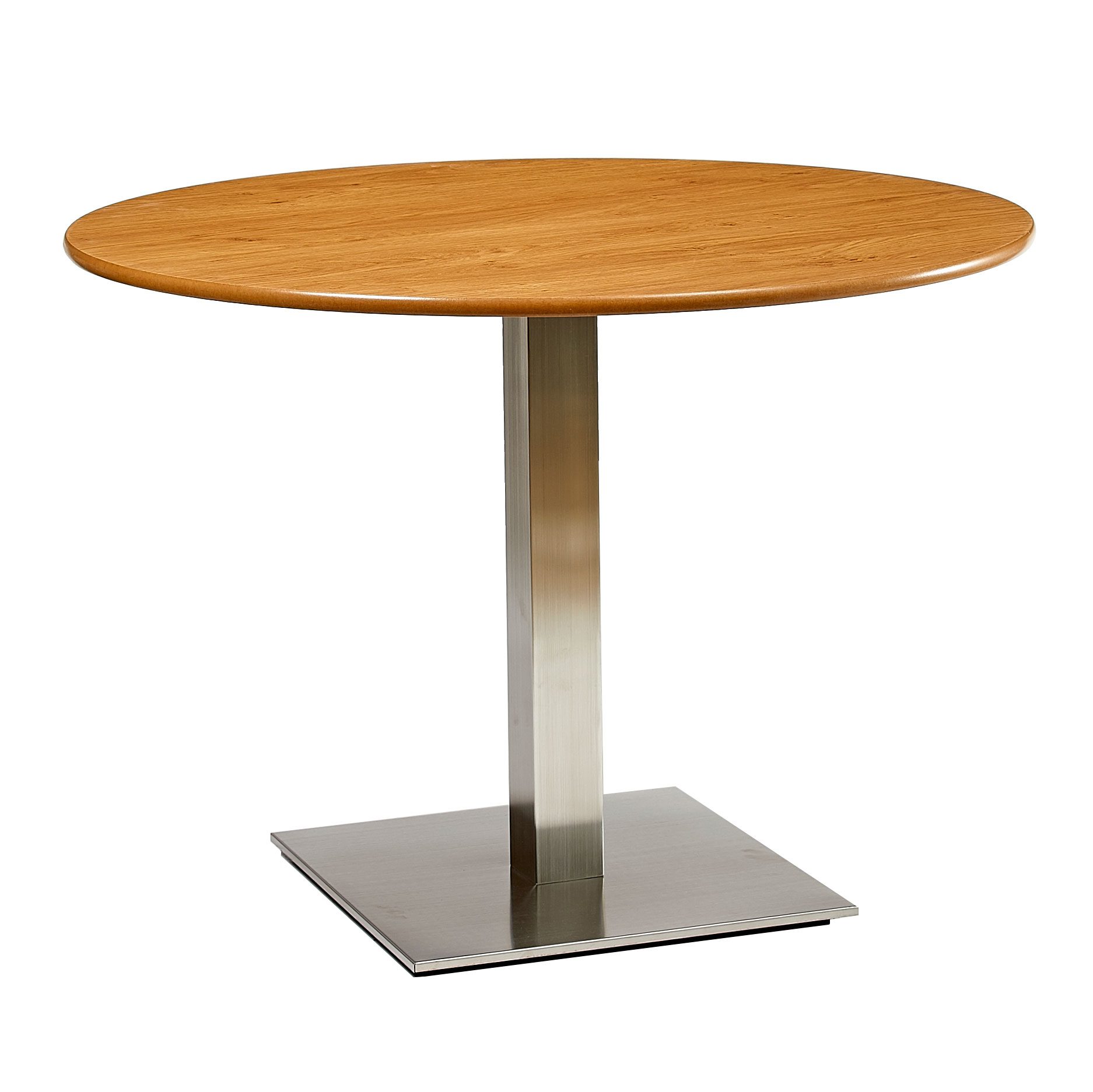 Luca Circular 4 Seater Pedestal Table - oak