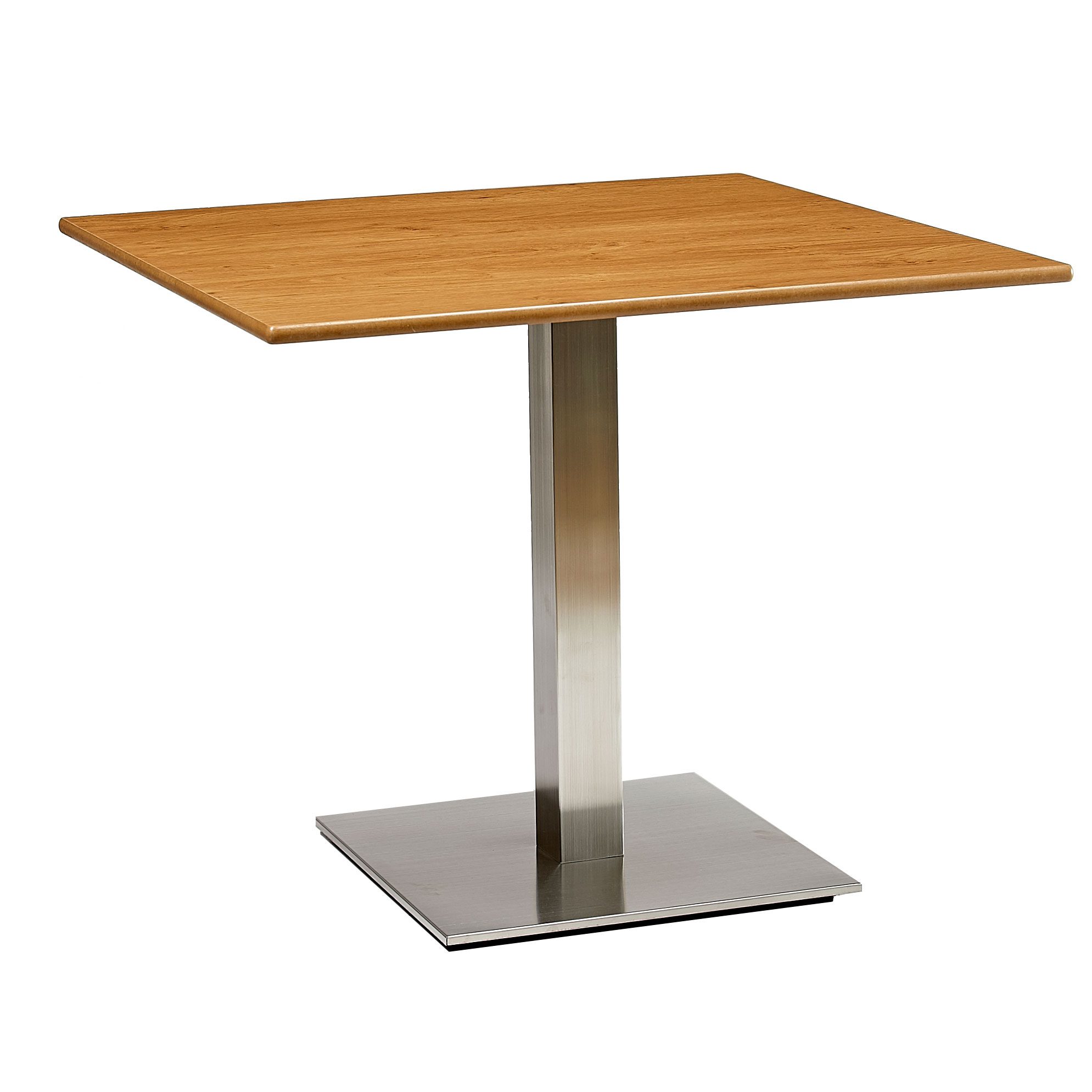 Luca Square Pedestal Table - oak