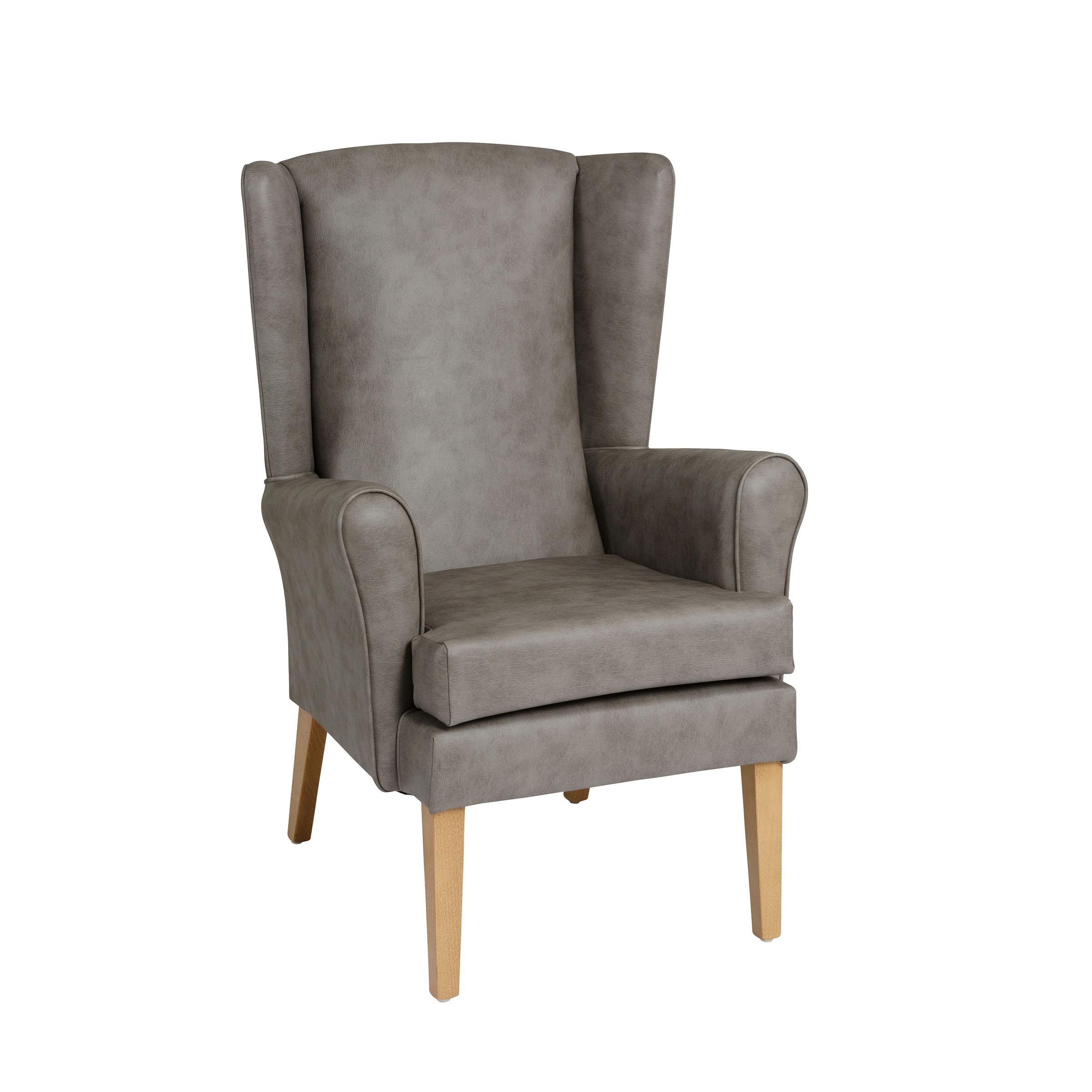 Ravenna High Back Chair with Wings - Ryde Flint