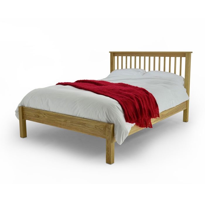 Double Miah Solid Oak Bed Base
