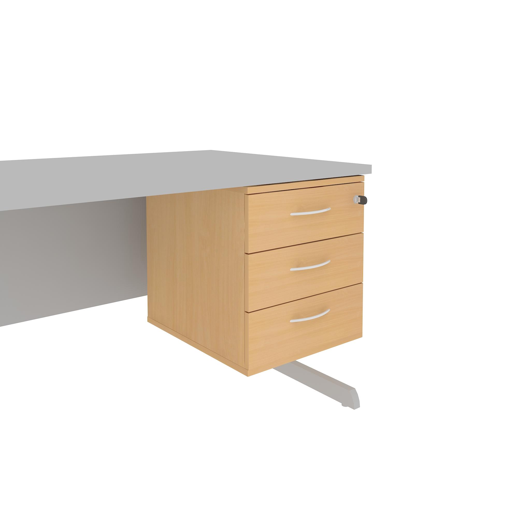 PSP532 Contract Fixed Pedestal with 3 Locking Drawers